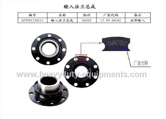 China FCC/GV da número da peça AZ9981320115 do sobressalente do conjunto HOWO da flange da entrada fornecedor